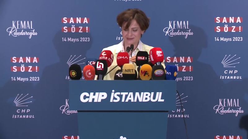 CANAN KAFTANCIOĞLU: “İSTANBUL’DA AÇILAN YÜZDE 40 SANDIK SONUÇLARINA GÖRE KILIÇDAROĞLU’NUN OYU YÜZDE 51” 