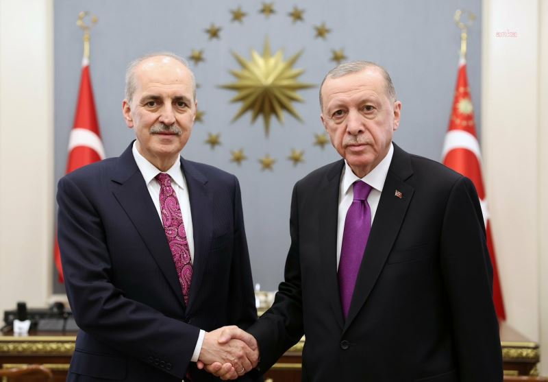 CUMHURBAŞKANI ERDOĞAN, TBMM BAŞKANI SEÇİLEN KURTULMUŞ