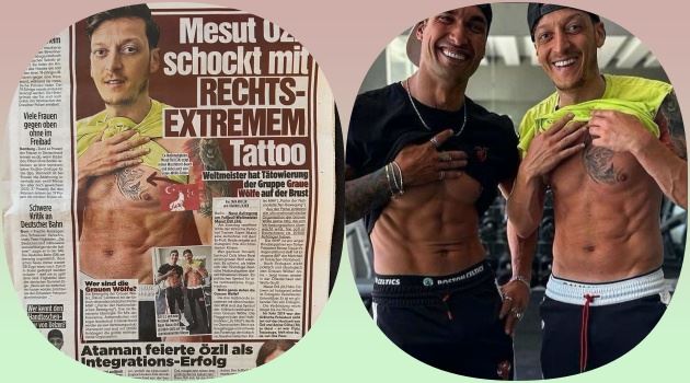 Mesut Özil’in üç hilal ve bozkurtlu yeni dövmesine Almanlar tepki gösterdi