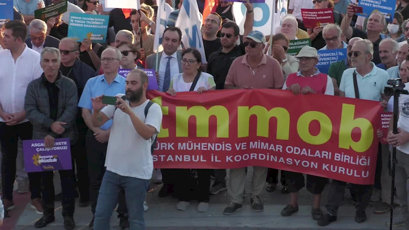 TMMOB’DAN İSTANBUL’DA “MİMAR, MÜHENDİS VE ŞEHİR PLANCILARININ DAYANIŞMA GÜNÜ” AÇIKLAMASI: “MESLEKLERİMİZ AÇLIK VE YOKSULLUK SINIRI ALTINDA ÇALIŞMANIN SEMBOLÜ HÂLİNE GETİRİLİYOR”