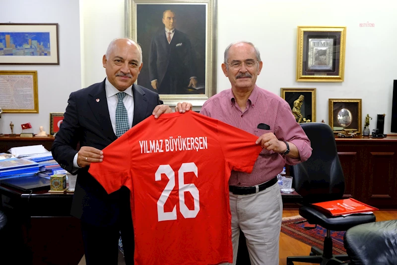 TFF BAŞKANI BÜYÜKEKŞİ’DEN YILMAZ BÜYÜKERŞEN’E TEŞEKKÜR ZİYARETİ
