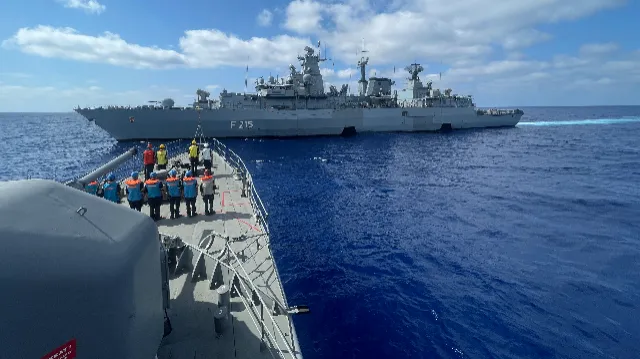 TCG Bandırma karakol gemisi, Almanya Deniz Kuvvetlerine ait fırkateyn ile eğitim yaptı