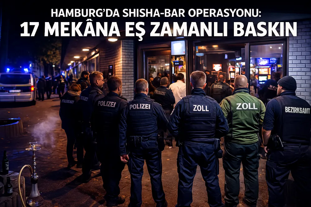 Hamburg’da Shisha-Bar Operasyonu: 17 Mekâna Eş Zamanlı Baskın