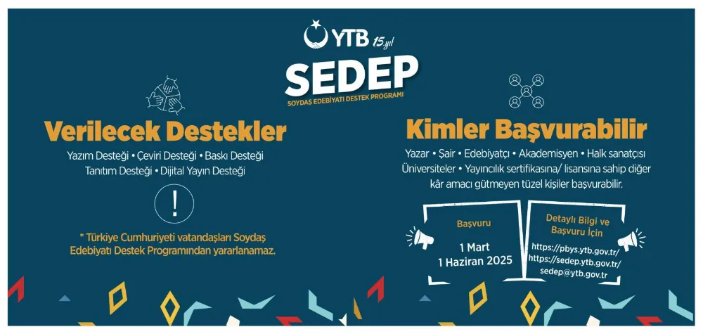 Soydaş Edebiyatı Destek Programı (SEDEP) 2025 Yılı Başvuruları Açıldı