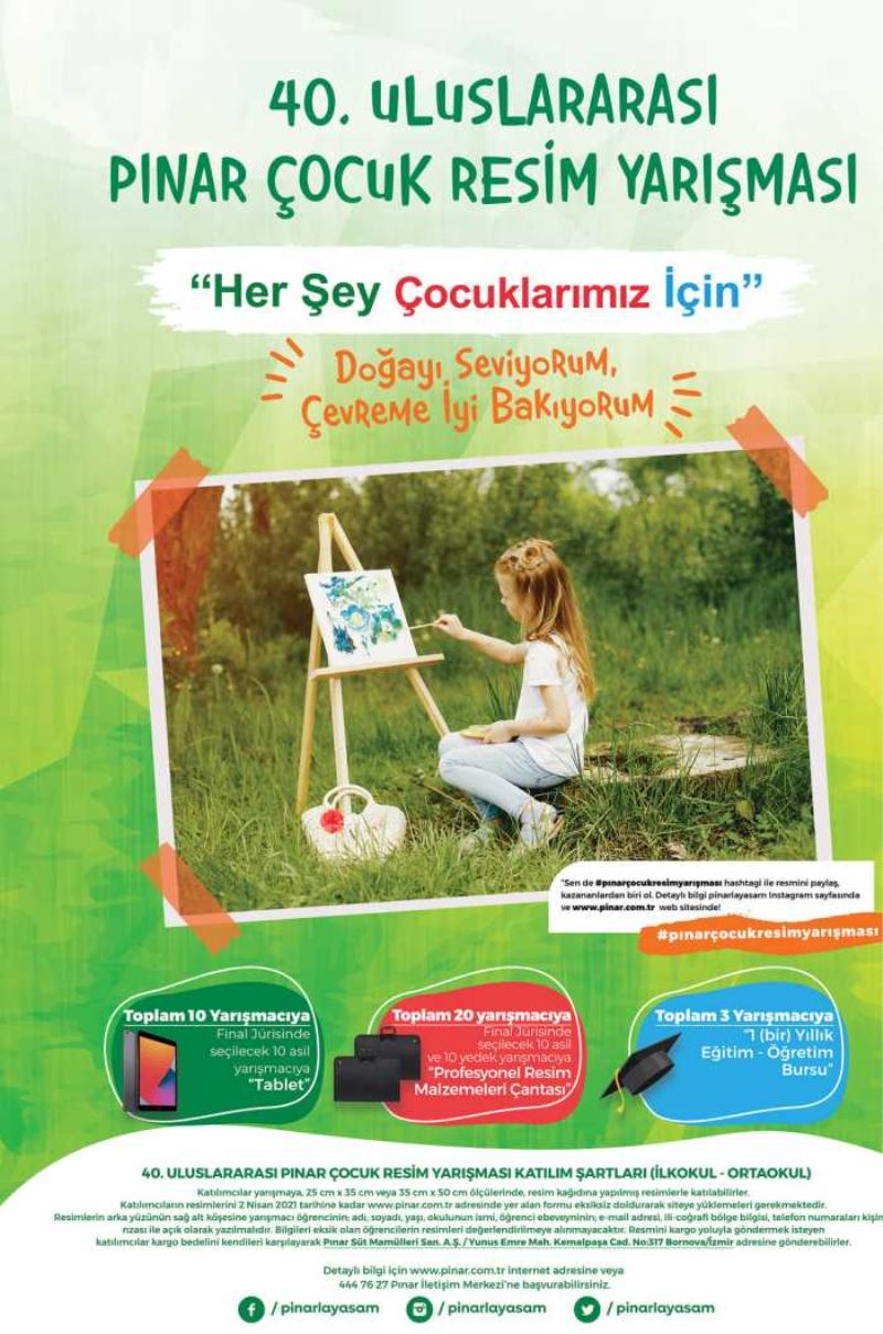40. Uluslararası Pınar Çocuk Resim Yarışması, Almanya’daki Türk Çocukların Resimlerini Bekliyor