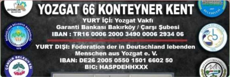 Yozgatlılar konteyner kent kampanyası başlattı